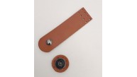 Çanta Aksesuar 11x3 cm Taba Gerçek Deri Düz Çanta Kapağı Füme Metalli