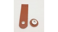 Çanta Aksesuar 11x3 cm Taba Gerçek Deri Düz Çanta Kapağı Gümüş Metalli