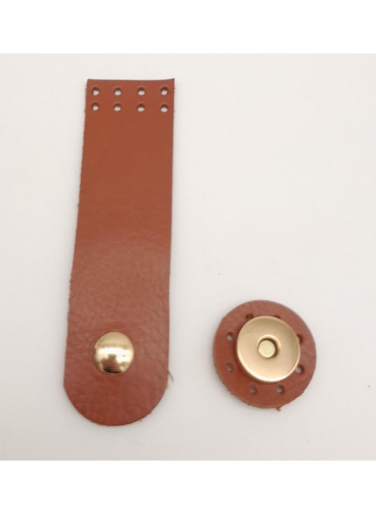 Çanta Aksesuar 11x3 cm Taba Gerçek Deri Düz Çanta Kapağı Light Gold Metalli