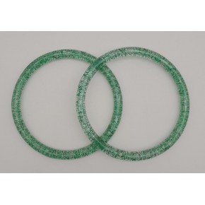 Çanta Aksesuar 12 cm Akrilik Görünümlü Simli Yeşil Renk Plastik Çanta Sapı