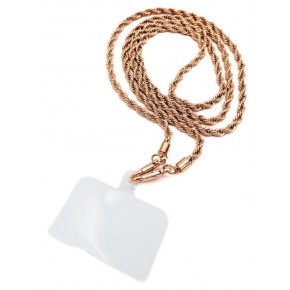 Çanta Aksesuar 120 cm Light Gold Renk  Burgulu Zincir Telefon Aksesuarı, Telefon Zinciri, Telefon Askısı, Telefon Boyun Askısı, Tüm Telefon Kılıfları İçin Uygundur (Kılıf Değildir)