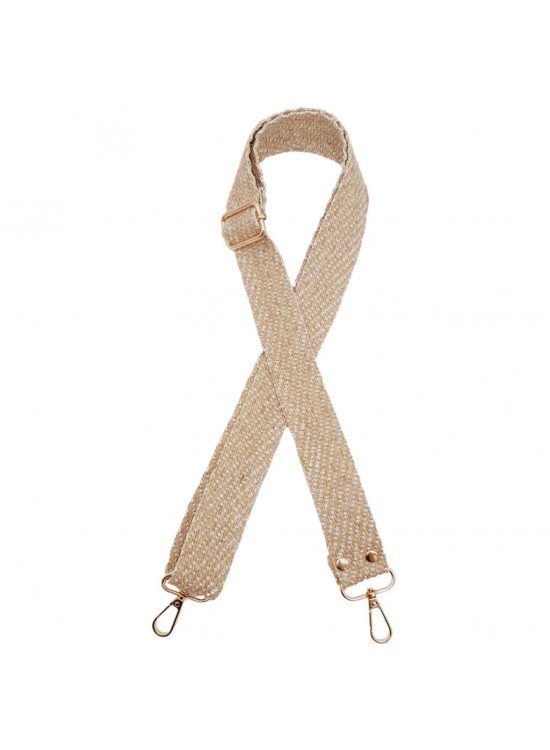 Çanta Aksesuar 120x3 cm Jüt Kolon Çanta Sapı Gold Simli Light Gold Metalli