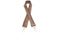 Çanta Aksesuar 120x3 cm Jüt Kolon Çanta Sapı Renkli Simli Light Gold Metalli