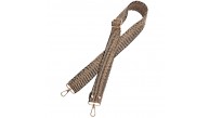 Çanta Aksesuar 120x3 cm Jüt Kolon Çanta Sapı Siyah Renk Light Gold Metalli