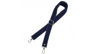 Çanta Aksesuar 120x3 cm Polyester Kolon Çanta Sapı Lacivert Renk Gümüş Metalli