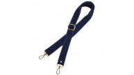 Çanta Aksesuar 120x3 cm Polyester Kolon Çanta Sapı Lacivert Renk Light Gold Metalli