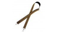 Çanta Aksesuar 120x3 cm Polyester Kolon Çanta Sapı Siyah Gold Simli Gümüş Metalli