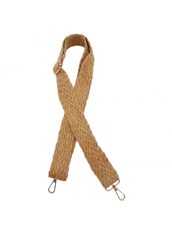 Çanta Aksesuar 120x4 cm Jüt Kolon Çanta Sapı Light Gold Metalli