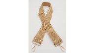 Çanta Aksesuar 120x5 cm Hasır Model Kolon Çanta Sapı Light Gold Metalli
