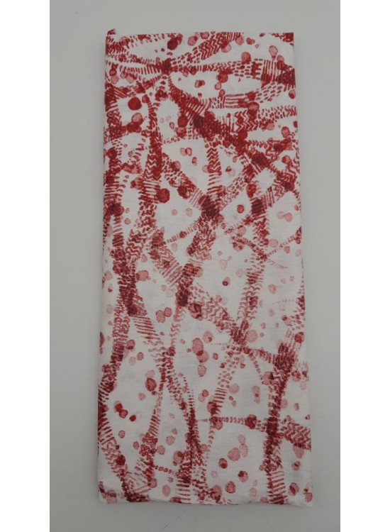 Çanta Aksesuar 120X50 Cm Bordo Şerit Desen Pamuklu Astarlık Kumaş No:14