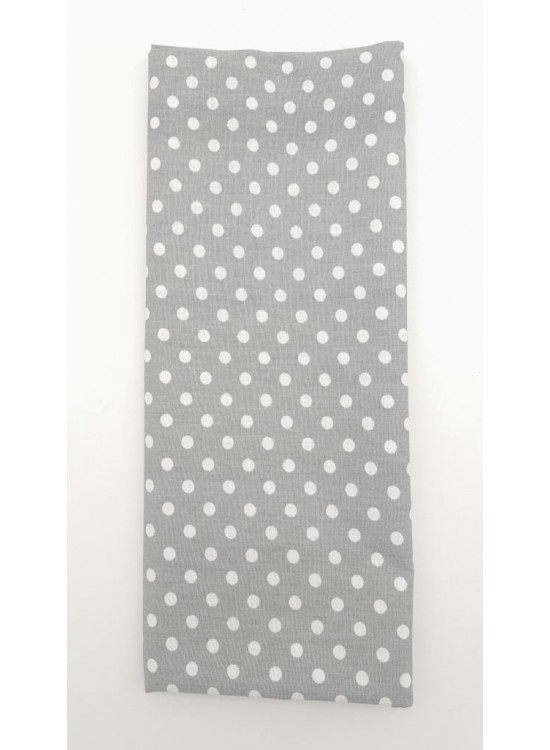 Çanta Aksesuar 120x50 cm Gri Renk Küçük Puantiyeli Pamuklu Astarlık Kumaş No:23