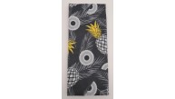 Çanta Aksesuar 120X50 Cm Koyu Gri Ananas Desen Pamuklu Astarlık Kumaş No:19