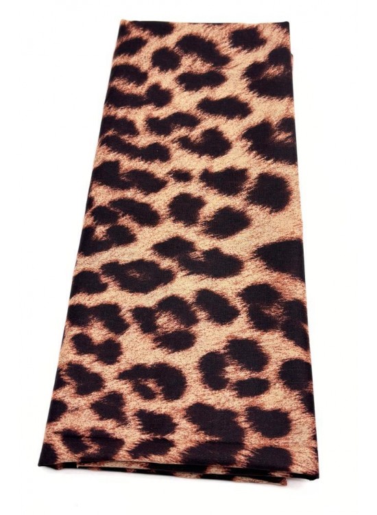 Çanta Aksesuar 120X50 cm Leopar Renk Pamuklu Saten Astarlık Kumaş