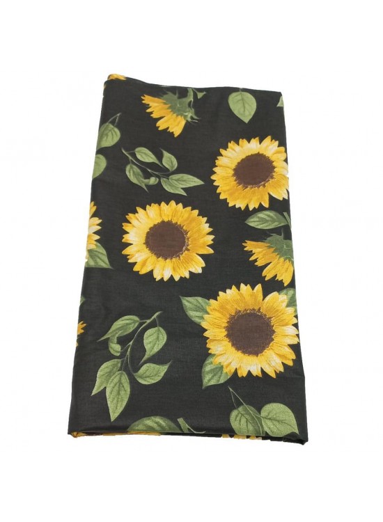 Çanta Aksesuar 120X50 Cm Pamuklu Astarlık Kumaş Ayçiçek Desen