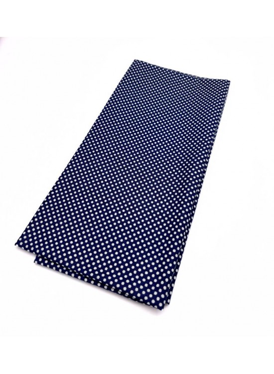 Çanta Aksesuar 120x50 cm Pamuklu Astarlık Kumaş Lacivert Minik Puantiye