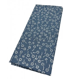 Çanta Aksesuar 120x50 cm Pamuklu Astarlık Kumaş Mavi  Çıtır Çiçek Desen