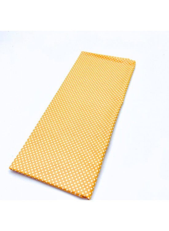 Çanta Aksesuar 120x50 cm Pamuklu Astarlık Kumaş Sarı Minik Puantiye