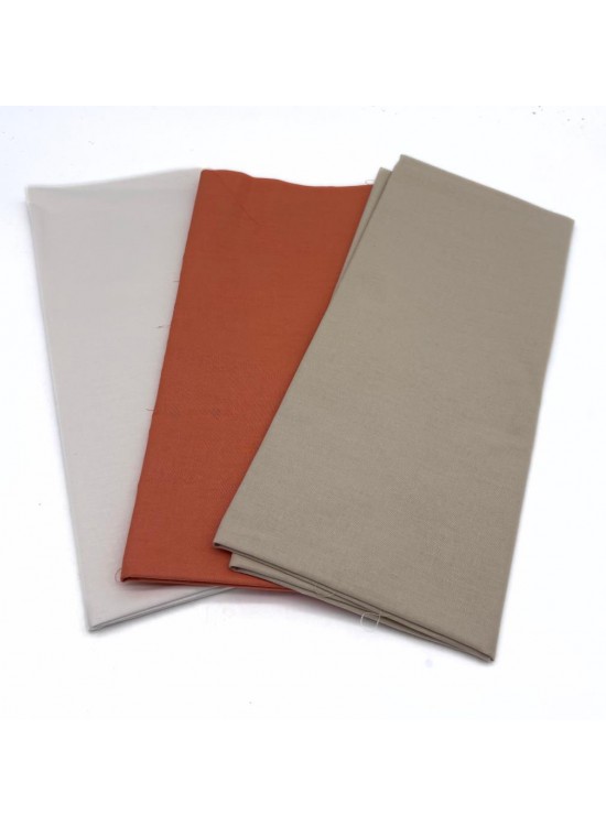 Çanta Aksesuar 120x50  cm Pamuklu Astarlık Kumaş Seti (Krem, Taba, Bej)