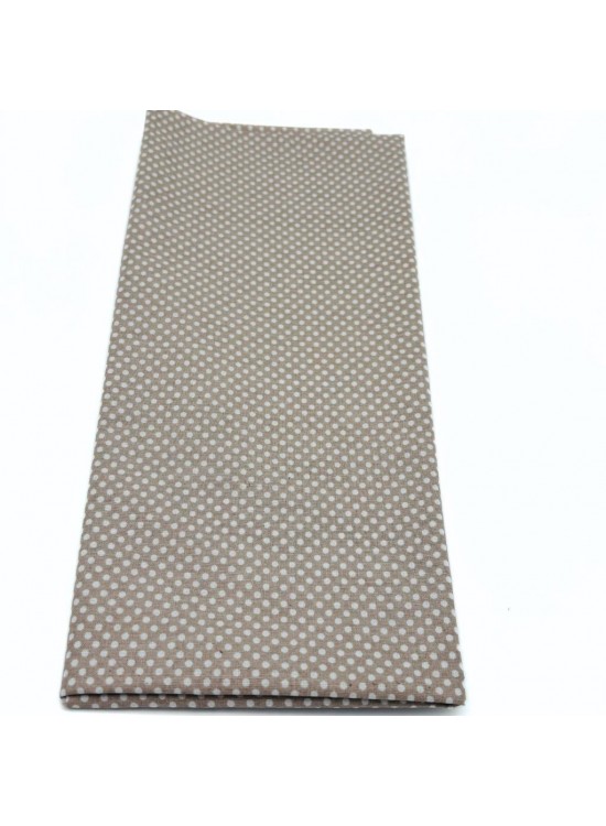 Çanta Aksesuar 120x50 cm Pamuklu Astarlık Kumaş Sütlü Kahve Minik Puantiyeli