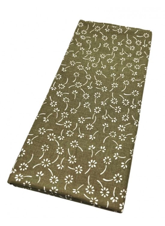 Çanta Aksesuar 120x50 cm Pamuklu Astarlık Kumaş Yeşil  Çıtır Çiçek Desen
