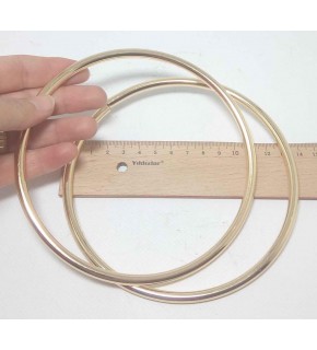 Çanta Aksesuar 13 Cm Light Gold Yuvarlak Metal Çanta Sapı