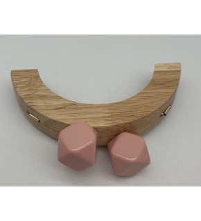 Çanta Aksesuar 14 Cm  Oval Ahşap Burs Pudra  Renk Toplu