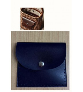 Çanta Aksesuar 14X12.5 cm cm Lacivert Renk  Çıtçıtlı Suni Deri Cep