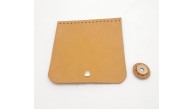 Çanta Aksesuar 14x14 cm Açık Taba Gerçek Deri Çanta Kapağı Light Gold Metalli