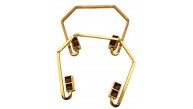 Çanta Aksesuar 15x14 cm Light Gold Renk Vidalı Metal Çanta Sapı Taba Renk Detaylı