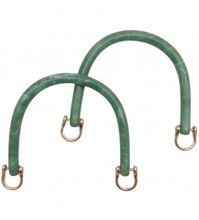 Çanta Aksesuar 16 cm Akrilik Açık Yeşil Renk Çanta Tutma Sapı Light Gold Metalli
