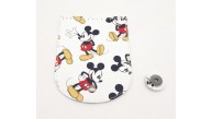 Çanta Aksesuar 16x12 cm Suni Deri Miki Mouse Desenli Kapak Füme Metalli