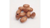 Çanta Aksesuar 17 mm Ahşap Oval Boncuk Taba Renk 10 Adet