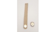 Çanta Aksesuar 18x2,3 cm Bej Gerçek Deri Düz Çanta Kapağı Light Gold Metalli