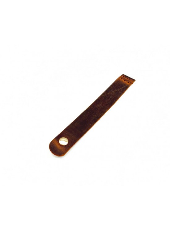 Çanta Aksesuar 18x2,3 cm Crazy Oil Hardal Sarı Gerçek Deri Düz Çanta Kapağı Light Gold Metalli