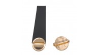 Çanta Aksesuar 18x4 cm Tek Kat Suni Deri Siyah Renk Kapak No:2 Light Gold Metal