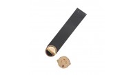 Çanta Aksesuar 18x4 cm Tek Kat Suni Deri Siyah Renk Kapak No:2 Light Gold Metal