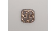 Çanta Aksesuar 2 cm Çiçek Light Gold Plaka Süs