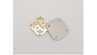 Çanta Aksesuar 2 cm Çiçek Light Gold Plaka Süs