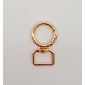 Çanta Aksesuar 2 cm Light Gold Köşeli Yaylı Halka 1 Adet