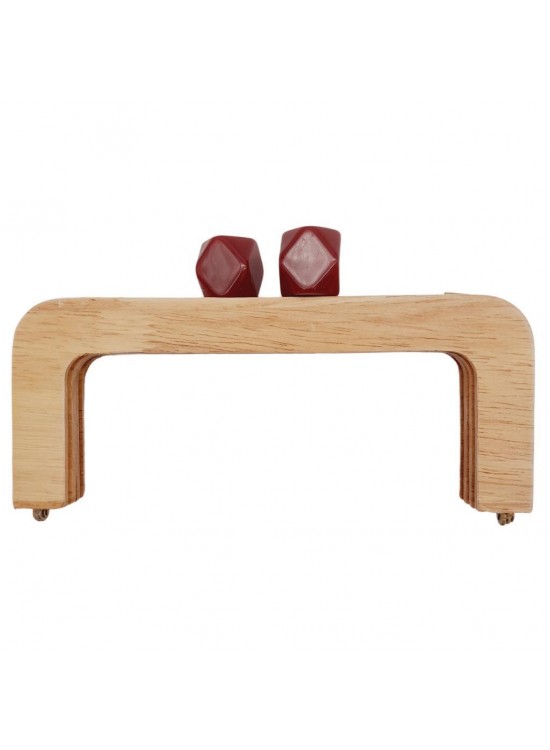 Çanta Aksesuar 20 cm Açık Renk Ahşap Burs Bordo Renk Toplu