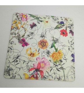 Çanta Aksesuar 20 Cm  Çiçek Desenli Kare Plaka, Taban