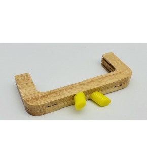 Çanta Aksesuar 20 Cm Neon Sarı Renk Silindir Başlıklı Ahşap Burs