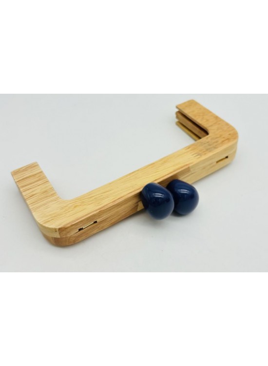 Çanta Aksesuar 20 Cm  Oval Lacivert Toplu Ahşap Burs