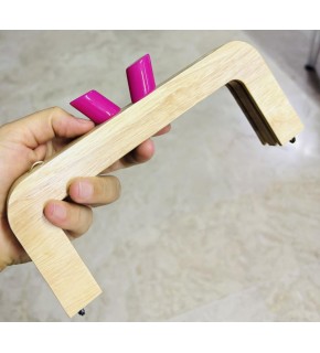 Çanta Aksesuar 20 Cm  Pembe Renk Silindir Başlıklı Ahşap Burs