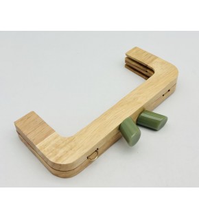 Çanta Aksesuar 20 Cm Soft Yeşil Renk Silindir Başlıklı Ahşap Burs