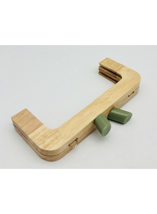 Çanta Aksesuar 20 Cm Soft Yeşil Renk Silindir Başlıklı Ahşap Burs