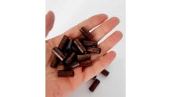Çanta Aksesuar 20 Mm 10 Adet Koyu Renk Ahşap Silindir Boncuk