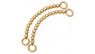 Çanta Aksesuar 20 mm Ahşap Boncuklu 37 cm Gold Renk Çanta Sapı