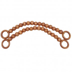 Çanta Aksesuar 20 mm Ahşap Boncuklu 37 cm Taba Renk Çanta Sapı