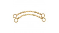 Çanta Aksesuar 20 mm Oval Ahşap Boncuklu 40 cm Gold Renk Çanta Sapı